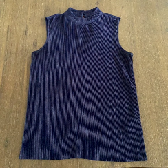 GUESS Tie neck Navy blue top - Picture 6 of 13